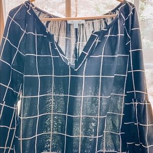 She & Sky Cuffed Sleeve Top